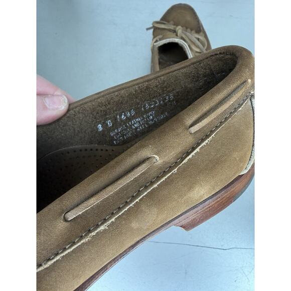 GH BASS Tassel Weejun Penny Loafer Tan Brown Suede Men\'s 8 Women’s 9/9.5